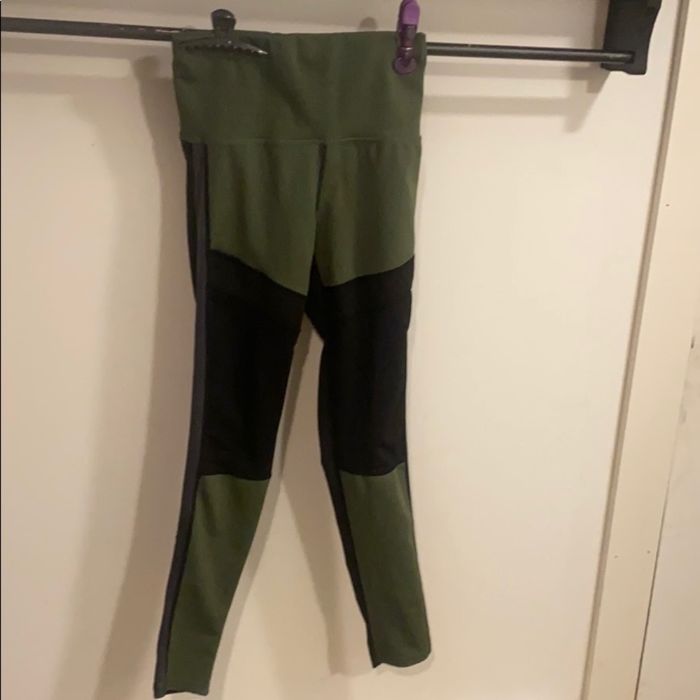 Green and black leggings